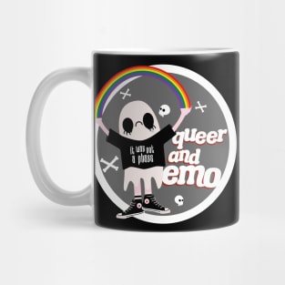 Queer And Emo Badge Mug